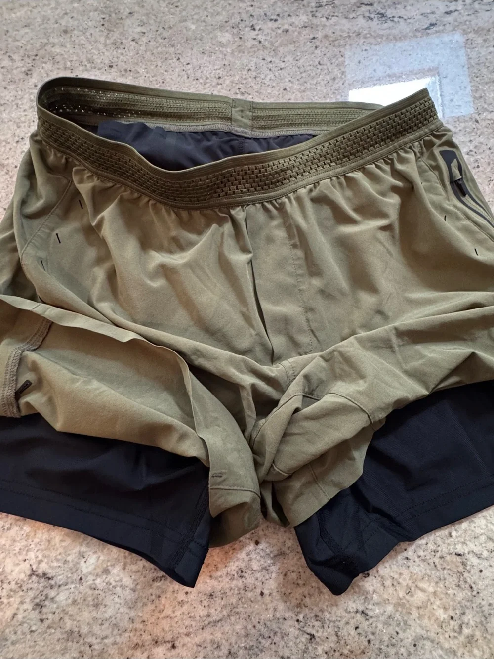 Ten Thousand Olive Athletic Training Shorts 7”